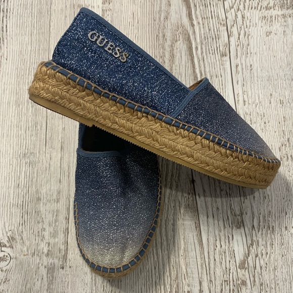 GUESS ‘Rosina’ blue ombré espadrilles flats - Picture 9 of 13